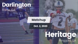 Matchup: Darlington High vs. Heritage  2020
