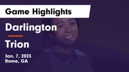 Darlington  vs Trion  Game Highlights - Jan. 7, 2023