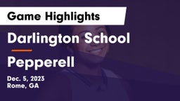 Darlington School vs Pepperell  Game Highlights - Dec. 5, 2023