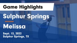 Sulphur Springs  vs Melissa  Game Highlights - Sept. 13, 2022