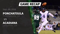 Recap: Ponchatoula  vs. Acadiana  2016