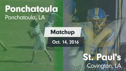 Matchup: Ponchatoula High vs. St. Paul's  2016