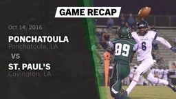 Recap: Ponchatoula  vs. St. Paul's  2016