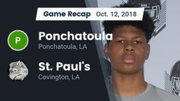 Recap: Ponchatoula  vs. St. Paul's  2018