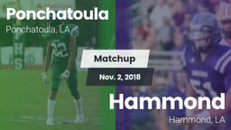 Matchup: Ponchatoula High vs. Hammond  2018