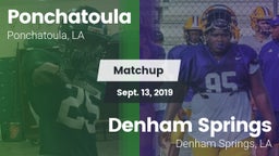 Matchup: Ponchatoula High vs. Denham Springs  2019