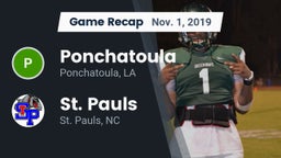 Recap: Ponchatoula  vs. St. Pauls  2019