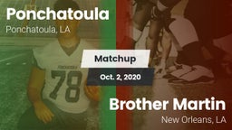 Matchup: Ponchatoula High vs. Brother Martin  2020