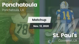 Matchup: Ponchatoula High vs. St. Paul's  2020