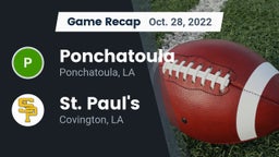 Recap: Ponchatoula  vs. St. Paul's  2022