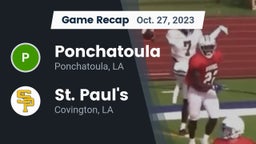 Recap: Ponchatoula  vs. St. Paul's  2023