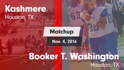 Matchup: Kashmere  vs. Booker T. Washington  2016