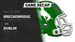 Recap: Breckenridge  vs. Dublin  2016