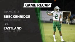 Recap: Breckenridge  vs. Eastland  2016