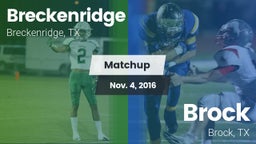 Matchup: Breckenridge High vs. Brock  2016