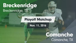 Matchup: Breckenridge High vs. Comanche  2016