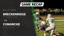 Recap: Breckenridge  vs. Comanche  2016