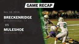 Recap: Breckenridge  vs. Muleshoe  2016