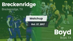 Matchup: Breckenridge High vs. Boyd  2017