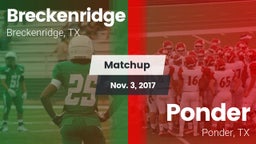 Matchup: Breckenridge High vs. Ponder  2017