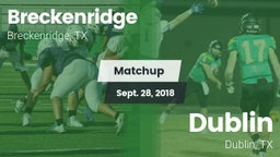 Matchup: Breckenridge High vs. Dublin  2018