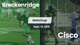 Matchup: Breckenridge High vs. Cisco  2019