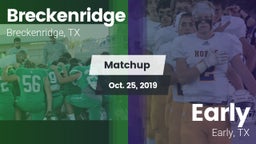 Matchup: Breckenridge High vs. Early  2019