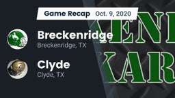 Recap: Breckenridge  vs. Clyde  2020