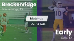 Matchup: Breckenridge High vs. Early  2020