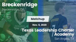 Matchup: Breckenridge High vs. Texas Leadership Charter Academy  2020