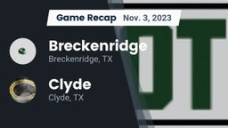 Recap: Breckenridge  vs. Clyde  2023