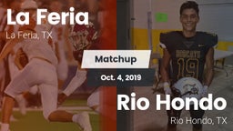 Matchup: La Feria  vs. Rio Hondo  2019