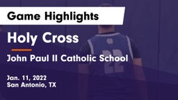 Holy Cross  vs John Paul II Catholic School Game Highlights - Jan. 11, 2022