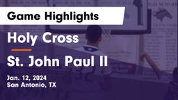 Holy Cross  vs St. John Paul II  Game Highlights - Jan. 12, 2024