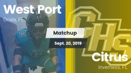 Matchup: West Port High vs. Citrus  2019