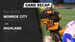 Recap: Monroe City  vs. Highland  2015