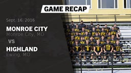 Recap: Monroe City  vs. Highland  2016