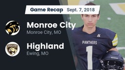 Recap: Monroe City  vs. Highland  2018