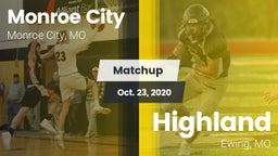 Matchup: Monroe City High vs. Highland  2020