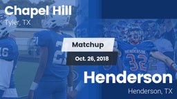 Matchup: Chapel Hill High vs. Henderson  2018