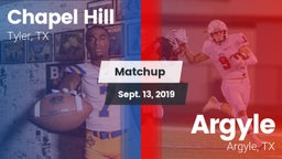 Matchup: Chapel Hill High vs. Argyle  2019