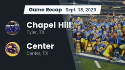 Recap: Chapel Hill  vs. Center  2020