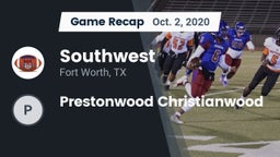 Recap: Southwest  vs. Prestonwood Christianwood 2020