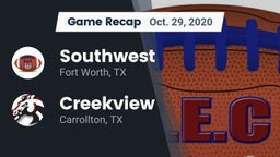 Recap: Southwest  vs. Creekview  2020
