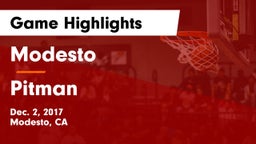 Modesto  vs Pitman  Game Highlights - Dec. 2, 2017