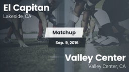 Matchup: El Capitan High vs. Valley Center  2016