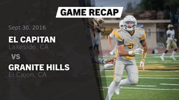 Recap: El Capitan  vs. Granite Hills  2016