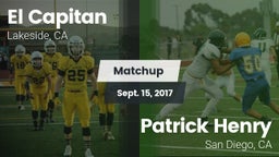Matchup: El Capitan High vs. Patrick Henry  2017