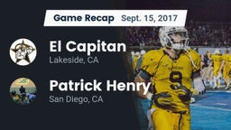 Recap: El Capitan  vs. Patrick Henry  2017