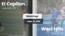 Matchup: El Capitan High vs. West Hills  2018